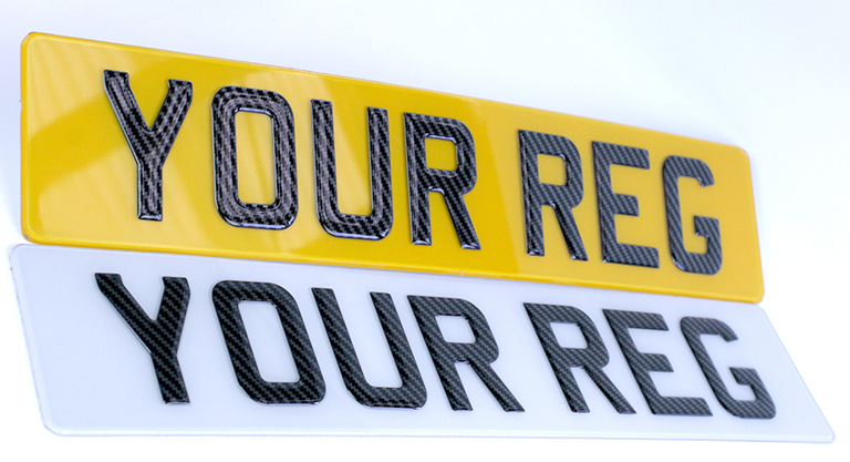 3d Gel Raised Domed Gloss Black Number Plates - Easy Plates