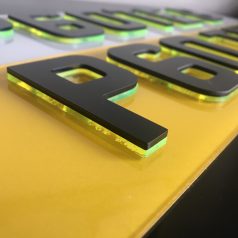 4D NEON YELLOW NUMBER PLATES - Easy Plates