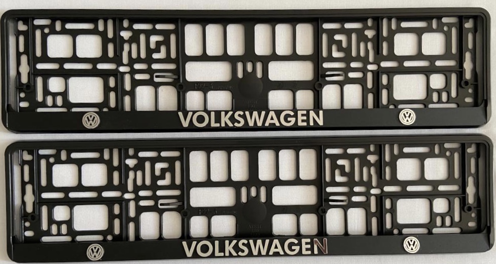 Volkswagen Number Plate Holder Surrounds (Front & Rear)